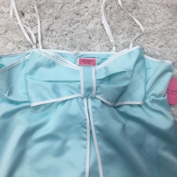 NWT Kate Spade bridal blue satin bow chemise - Picture 5 of 8